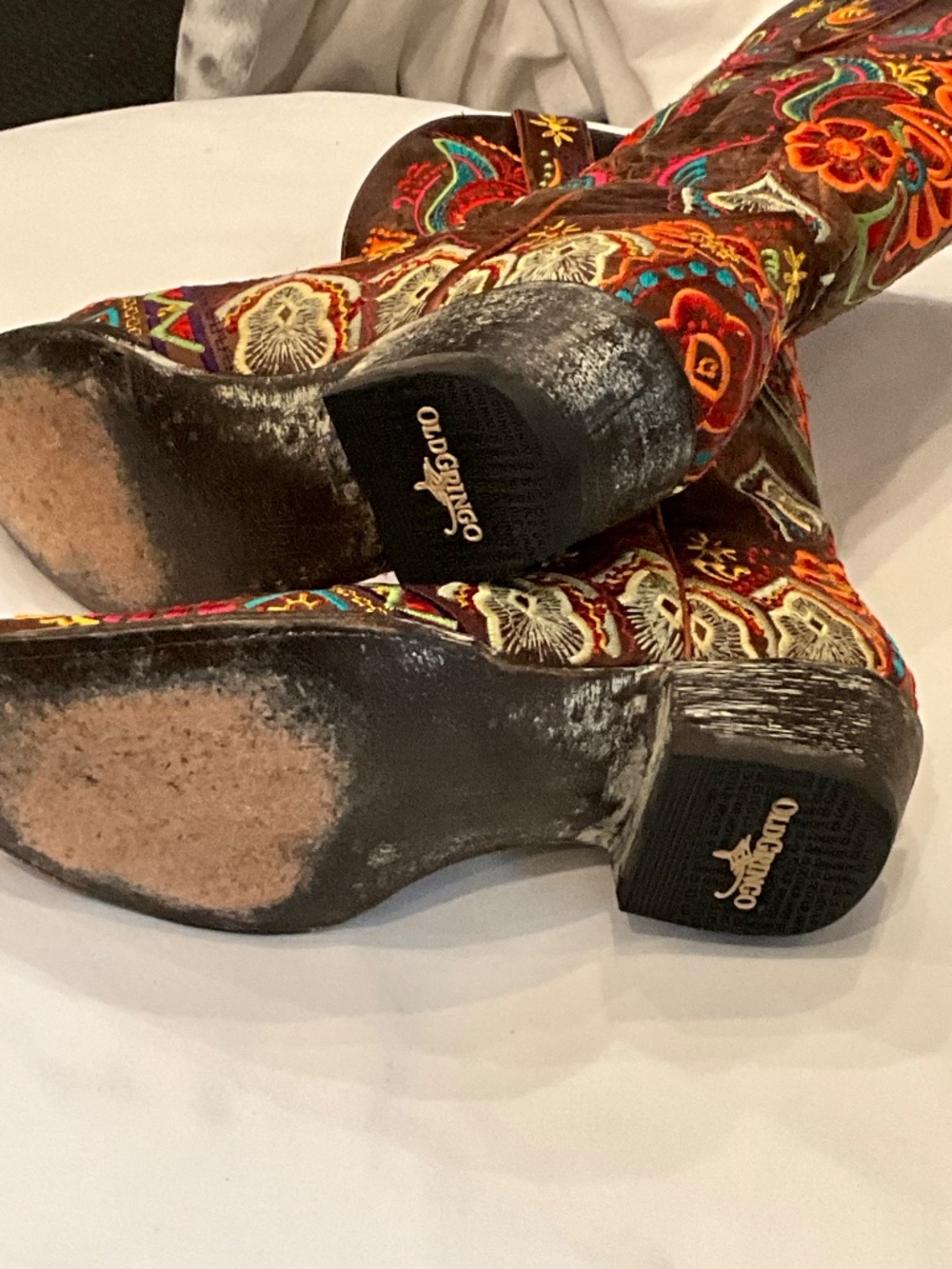 Old Gringo embroidered boots. Size 8. Worn 1x. Absolutely Beautiful! - Picture 4 of 5
